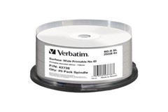VERBATIM 43738 VERBATIM Blu-Ray 25GB 25Pk Spindle White Wide Ink (43738 2011485 1669168) $55.00